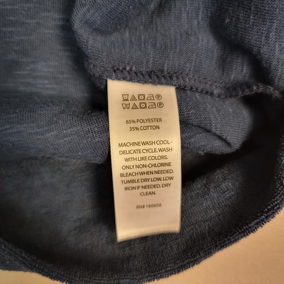 Cynthia Rowley Navy Blue Sweatshirt Kangaroo Pocket Women’s Size XL - Picture 5 of 6